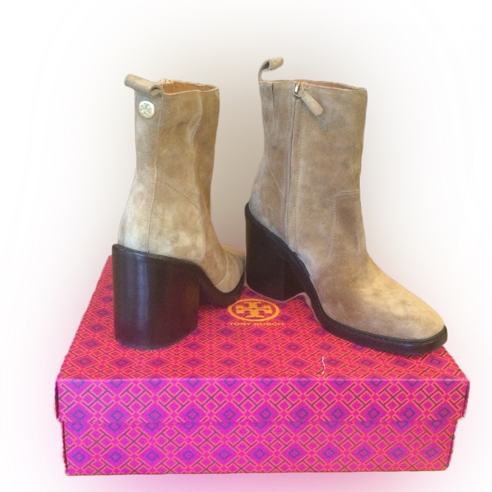 Tory Burch Heeled Ankle Boot Tan Size 10
